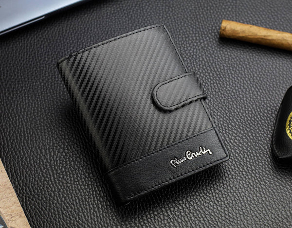 Vyriška odinė piniginė Pierre Cardin, juoda, RFID apsauga A623706