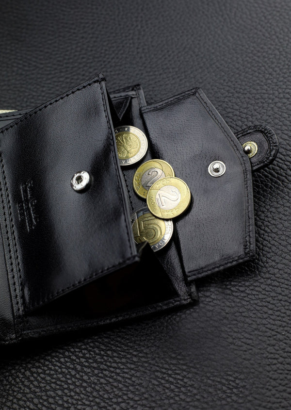 Vyriška odinė piniginė Pierre Cardin, juoda, RFID apsauga A623706