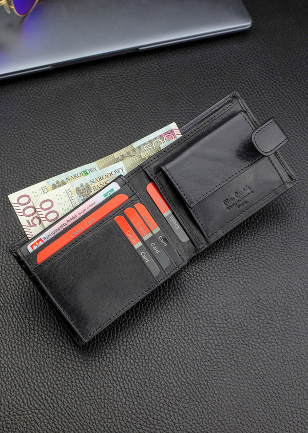 Vyriška odinė piniginė Pierre Cardin, juoda, RFID apsauga A5288706