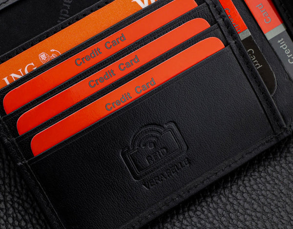 Vyriška odinė piniginė Pierre Cardin, juoda, RFID apsauga A5288706