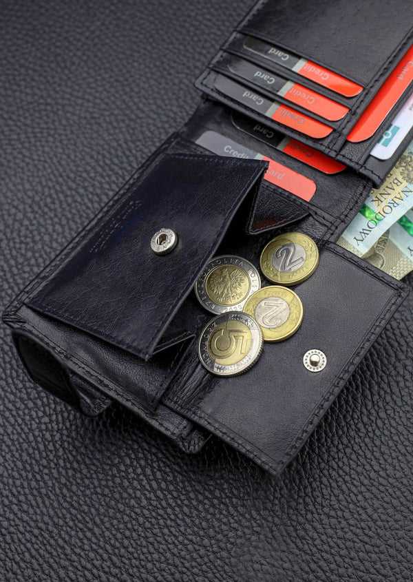 Vyriška odinė piniginė Pierre Cardin, juoda, RFID apsauga A5288706