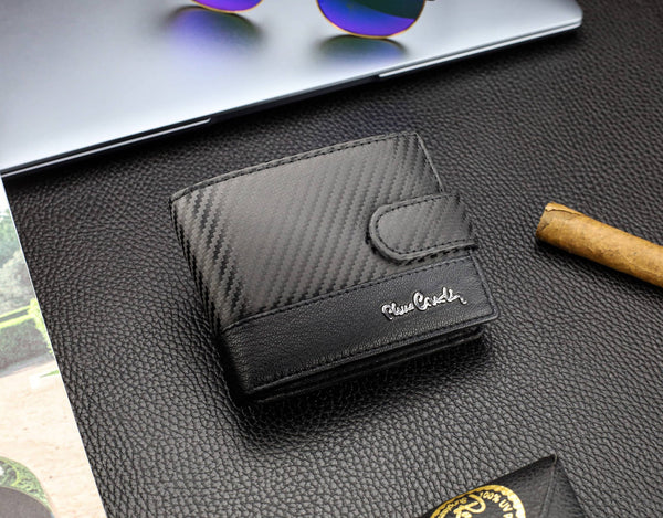 Vyriška odinė piniginė Pierre Cardin, juoda, RFID apsauga A323706