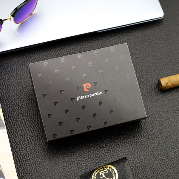 Vyriška odinė piniginė Pierre Cardin, juoda, RFID apsauga 5288706