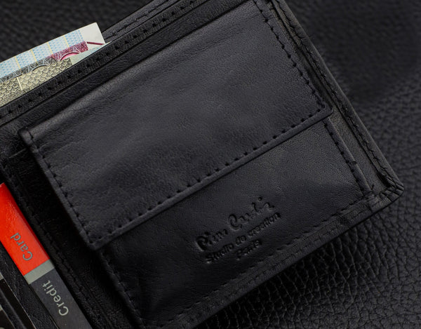 Vyriška odinė piniginė Pierre Cardin, juoda, RFID apsauga 5288706