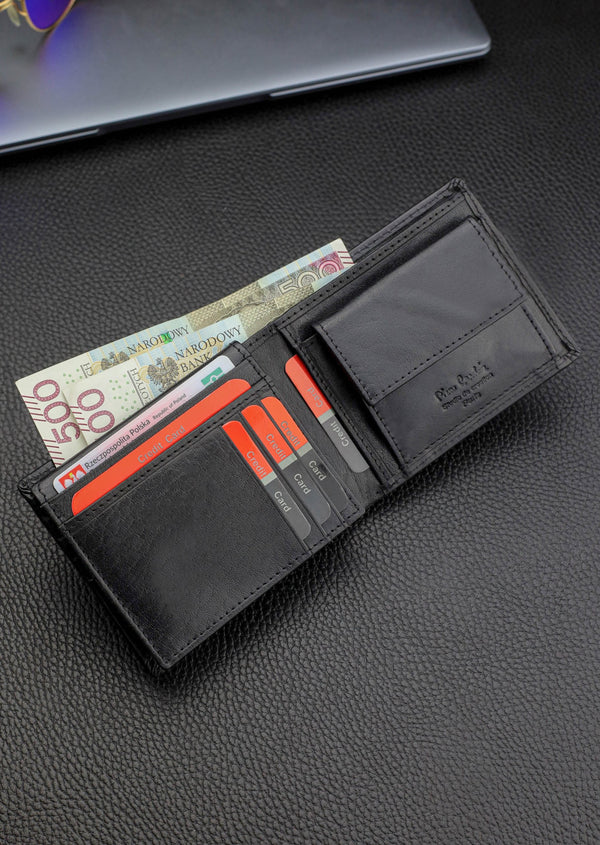 Vyriška odinė piniginė Pierre Cardin, juoda, RFID apsauga 5288706