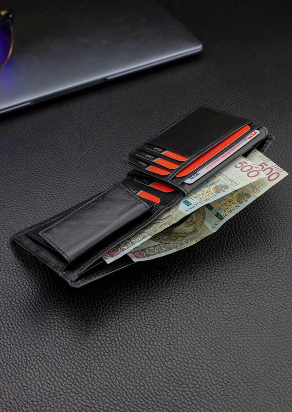 Vyriška odinė piniginė Pierre Cardin, juoda, RFID apsauga 5288706