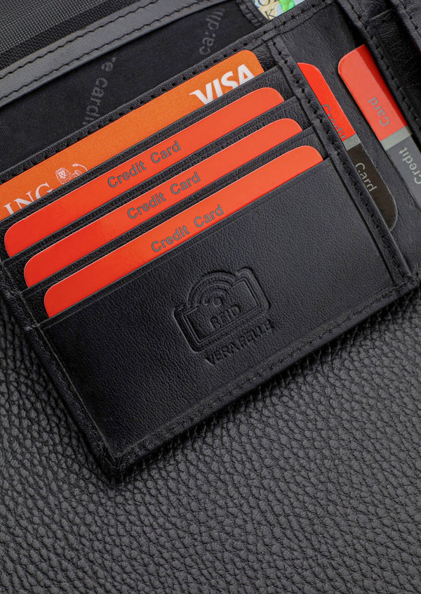 Vyriška odinė piniginė Pierre Cardin, juoda, RFID apsauga 5288706