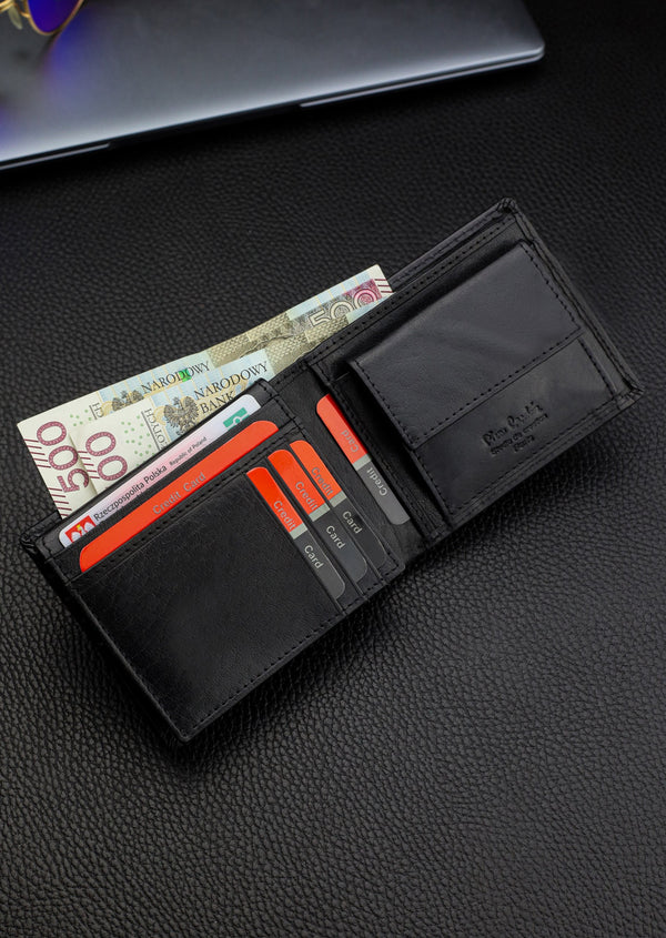 Vyriška piniginė Pierre Cardin, su RFID apsauga, juoda 5288206
