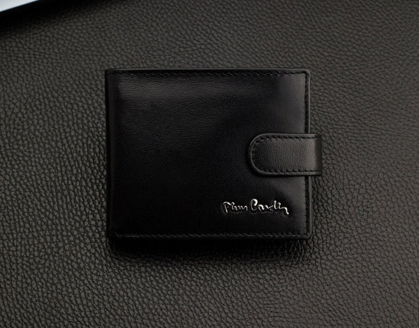 Vyriška piniginė Pierre Cardin, su RFID apsauga, juoda odinė A5288206