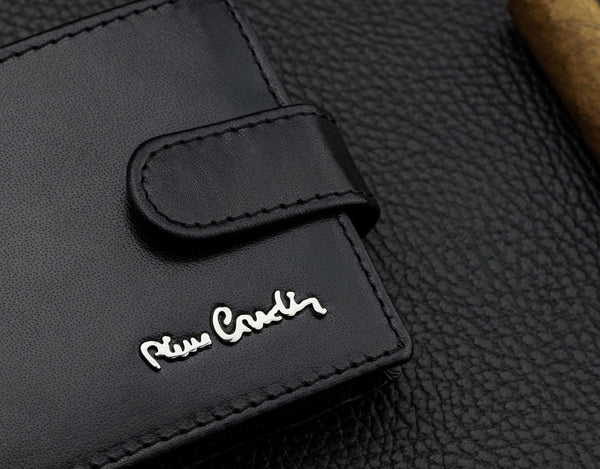 Vyriška piniginė Pierre Cardin, su RFID apsauga, juoda odinė A5288206