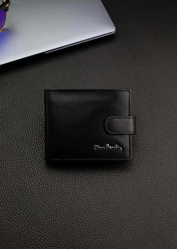 Vyriška piniginė Pierre Cardin, su RFID apsauga, juoda odinė A5288206