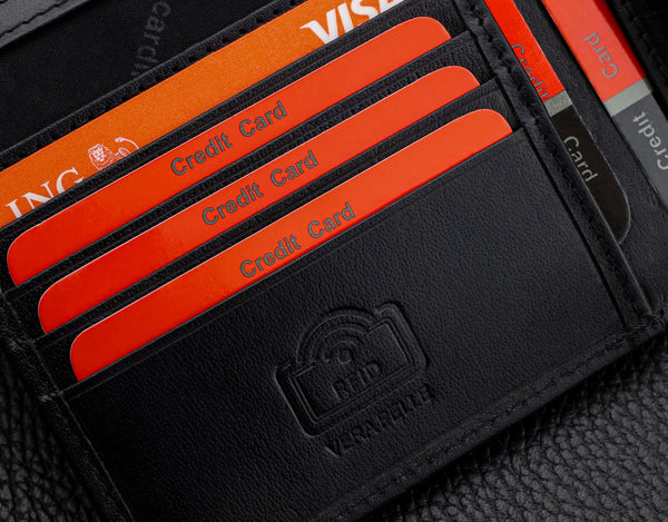 Vyriška piniginė Pierre Cardin, su RFID apsauga, juoda 5288306