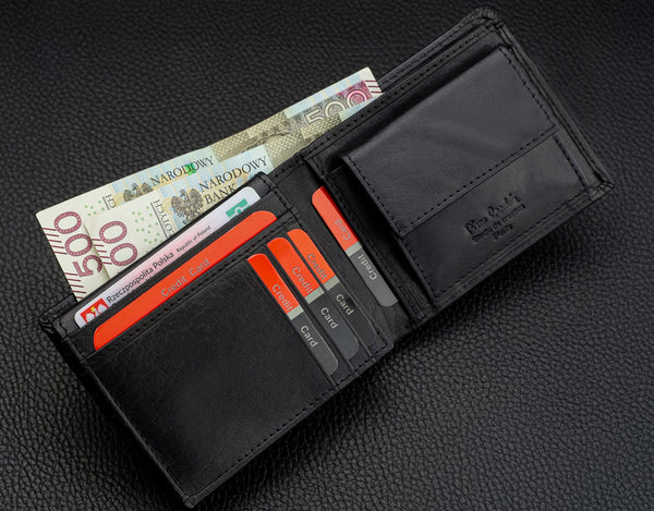 Vyriška piniginė Pierre Cardin, su RFID apsauga, juoda 5288306