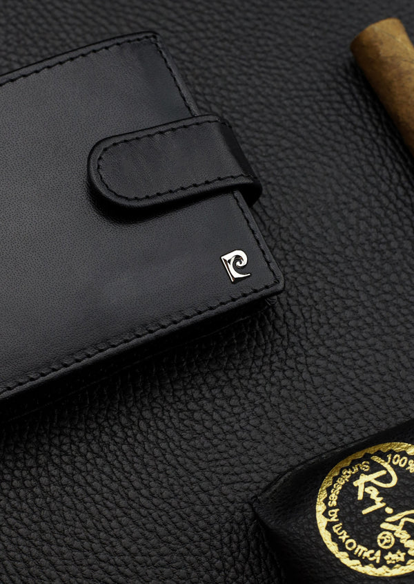 Vyriška piniginė Pierre Cardin, su RFID apsauga, juoda A5288306
