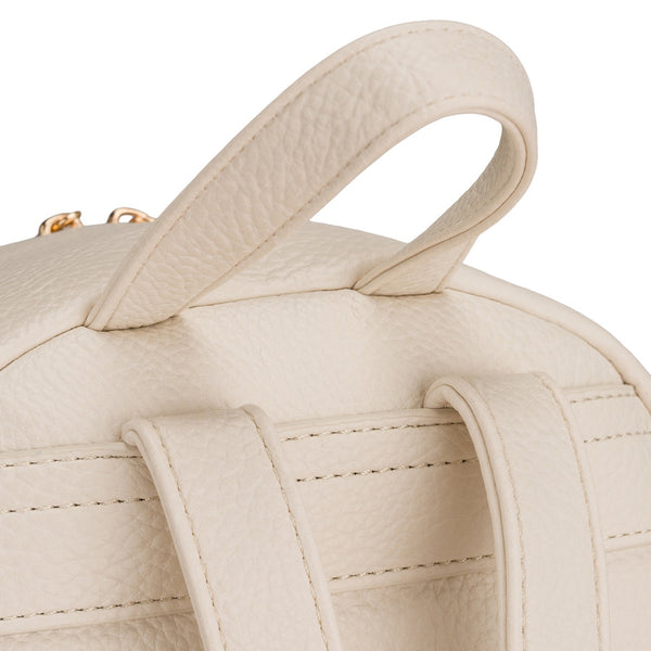 Peterson moteriška 2in1 miesto kuprinė–rankinė iš ekologiškos odos, smėlio spalvos, su užtrauktuku D93