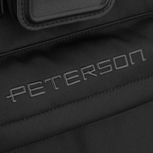 Moteriška juoda poliesterinė kuprinė su nešiojamojo kompiuterio skyriumi Peterson