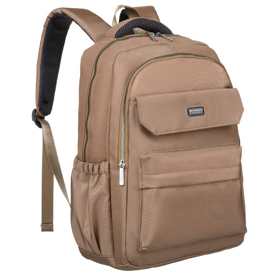 „Peterson“ kabininė kuprinė su reguliuojamomis petnešomis, ruda, tekstilinė RT56