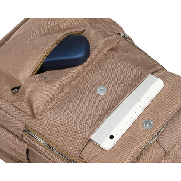 „Peterson“ kabininė kuprinė su reguliuojamomis petnešomis, ruda, tekstilinė RT56