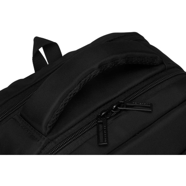 Juoda tekstilinė kelioninė kuprinė „Peterson“ su reguliuojamomis petnešomis K50