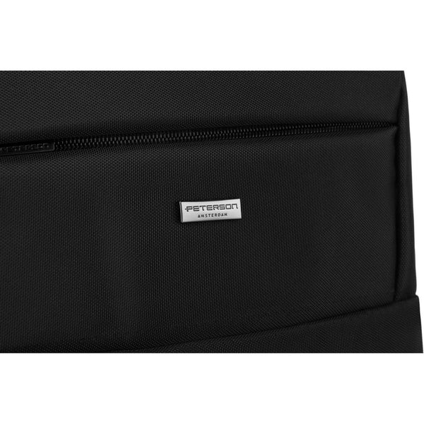 Juoda tekstilinė kelioninė kuprinė „Peterson“ su reguliuojamomis petnešomis K50