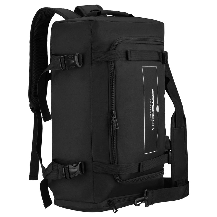 „Peterson“ kelioninė kuprinė (45x30x15 cm), poliesteris, juoda spalva