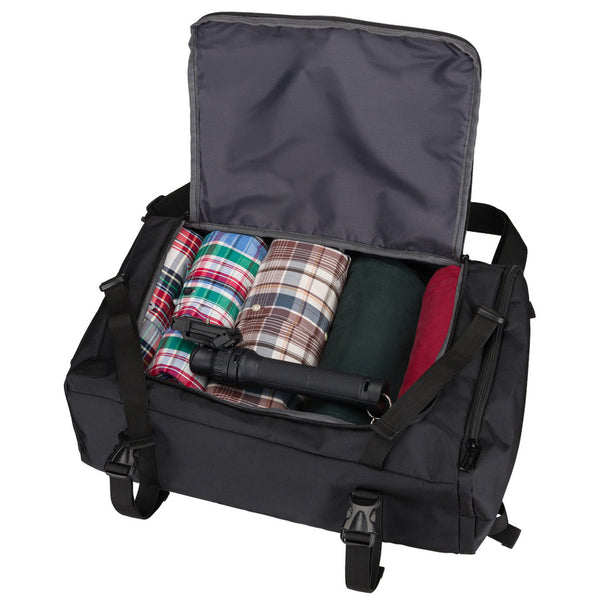 „Peterson“ kelioninė kuprinė (45x30x15 cm), poliesteris, juoda spalva