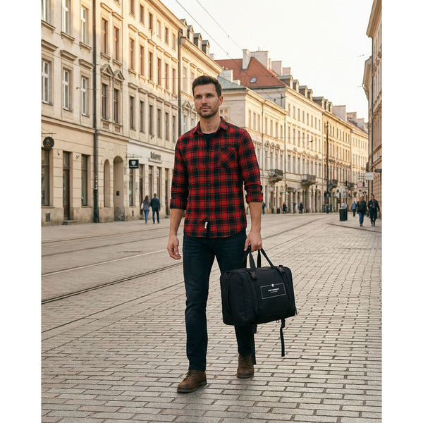 „Peterson“ kelioninė kuprinė (45x30x15 cm), poliesteris, juoda spalva