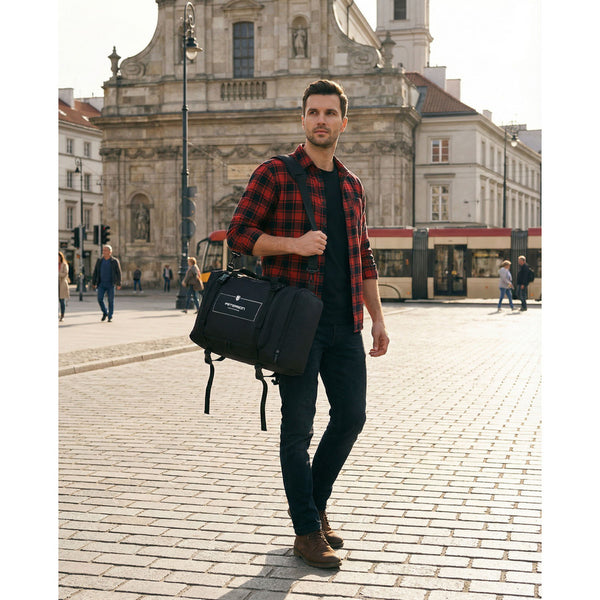„Peterson“ kelioninė kuprinė (45x30x15 cm), poliesteris, juoda spalva