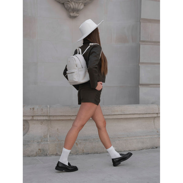 Smėlio spalvos tekstilinė kuprinė „Rovicky“ su reguliuojamomis petnešomis K41