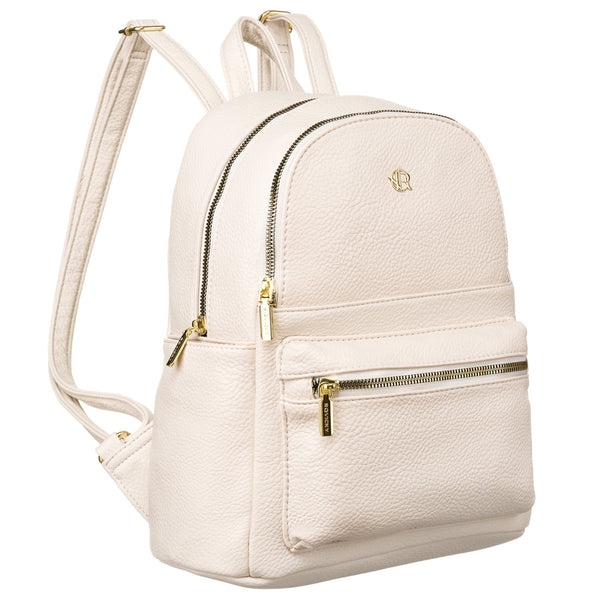 Smėlio spalvos tekstilinė kuprinė „Rovicky“ su reguliuojamomis petnešomis K41