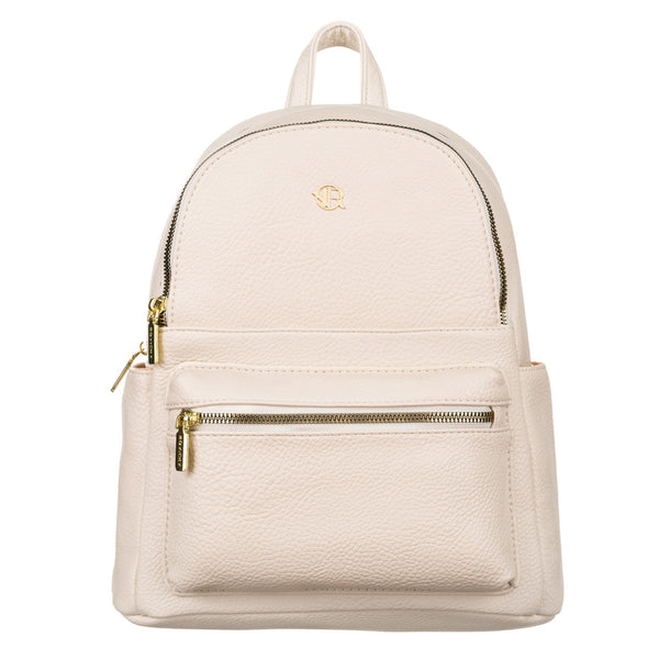 Smėlio spalvos tekstilinė kuprinė „Rovicky“ su reguliuojamomis petnešomis K41