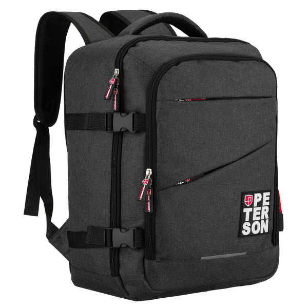 Vandeniui atspari poliesterinė kelioninė kuprinė „Peterson“, juoda K2