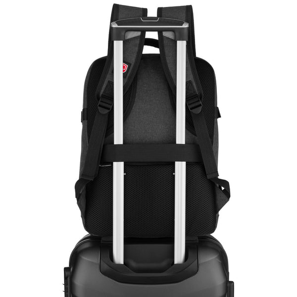 Vandeniui atspari poliesterinė kelioninė kuprinė „Peterson“, juoda K2