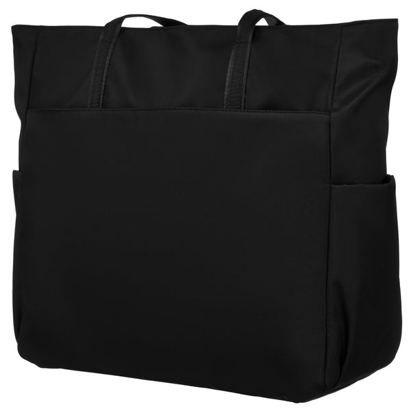 Talpi elegantiška moteriška shopper rankinė per petį „Peterson“, juoda, dirbtinė oda RM9