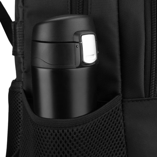 Talpi kelioninė kuprinė lėktuvui (38×27×16 cm) „Rovicky“, poliesterinė, juoda