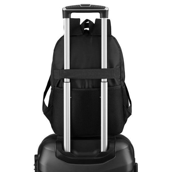 Talpi kelioninė kuprinė lėktuvui (38×27×16 cm) „Rovicky“, poliesterinė, juoda