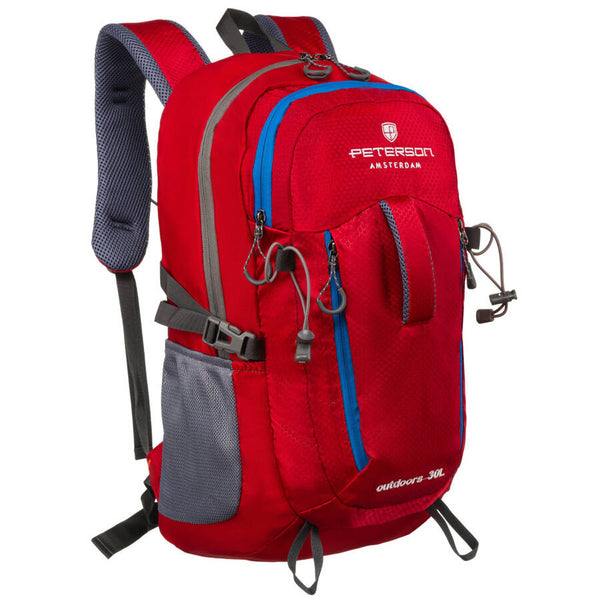 Talpi poliesterinė turistinė kuprinė „Peterson Outdoors“ su ventiliacijos sistema, raudona K12