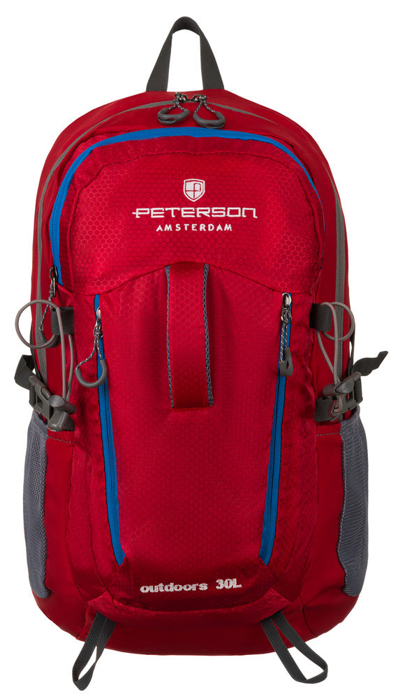 Talpi poliesterinė turistinė kuprinė „Peterson Outdoors“ su ventiliacijos sistema, raudona K12