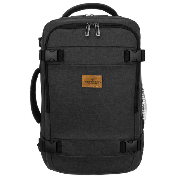 Talpi juoda poliesterinė kelioninė rankinio bagažo kuprinė „Peterson“ K53
