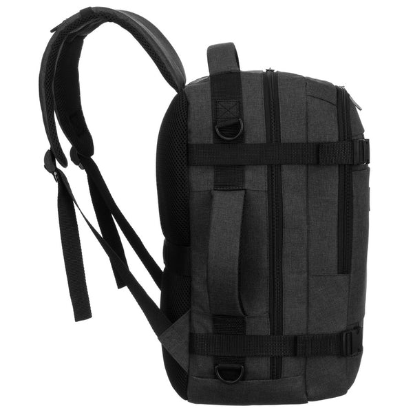 Talpi juoda poliesterinė kelioninė rankinio bagažo kuprinė „Peterson“ K53