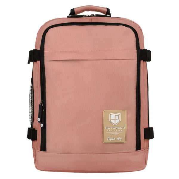 Talpi rožinė kelioninė rankinio bagažo kuprinė „Peterson“ su USB jungtimi K46