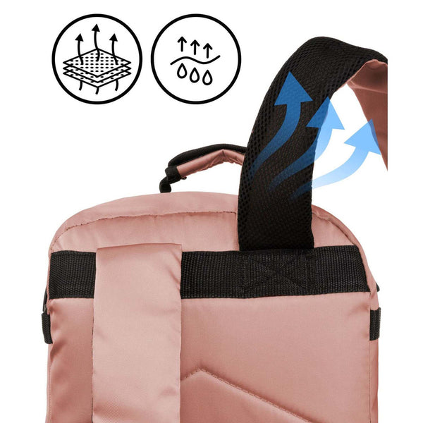 Talpi rožinė kelioninė rankinio bagažo kuprinė „Peterson“ su USB jungtimi K46