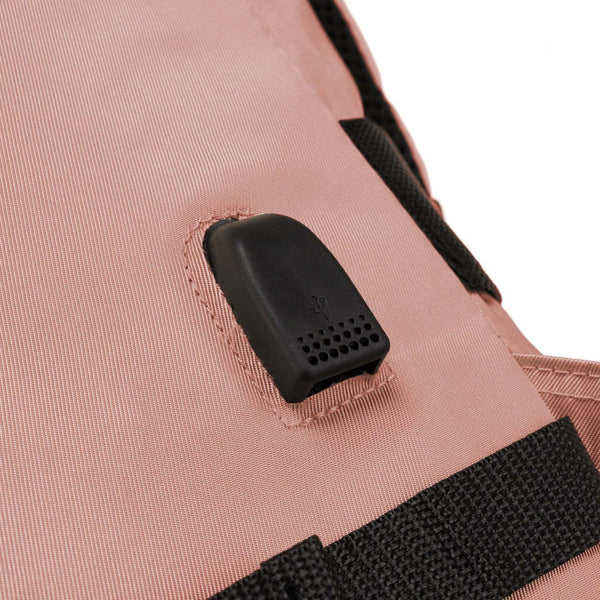 Talpi rožinė kelioninė rankinio bagažo kuprinė „Peterson“ su USB jungtimi K46