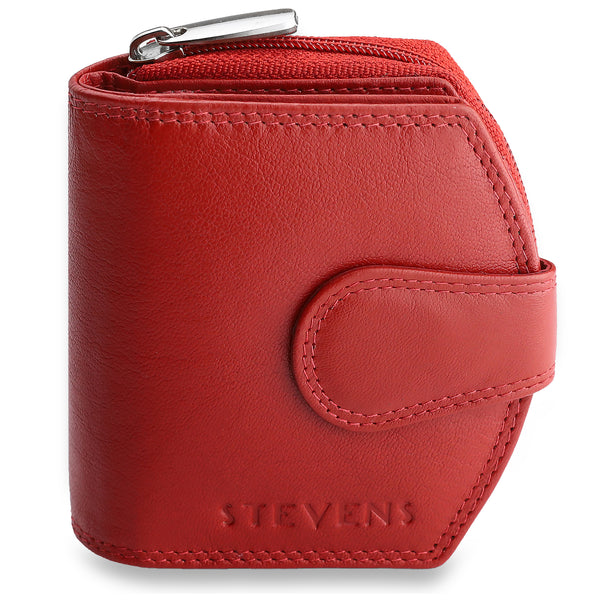 Piniginė moterims Stevens, raudona, su RFID apsauga