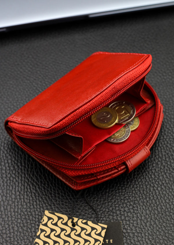 Piniginė moterims Stevens, raudona, su RFID apsauga