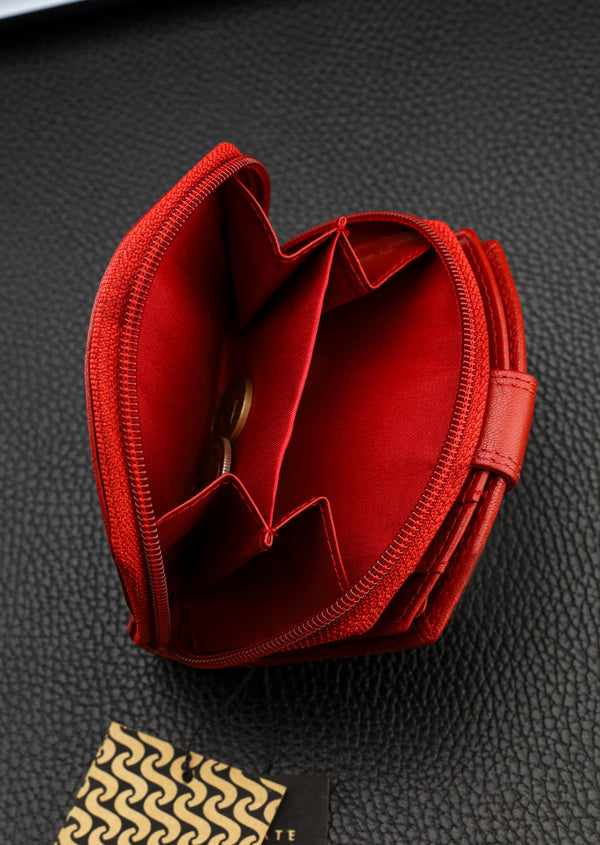 Piniginė moterims Stevens, raudona, su RFID apsauga