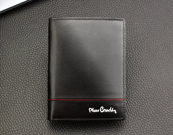 Vyriška odinė piniginė Pierre Cardin, juoda 623506