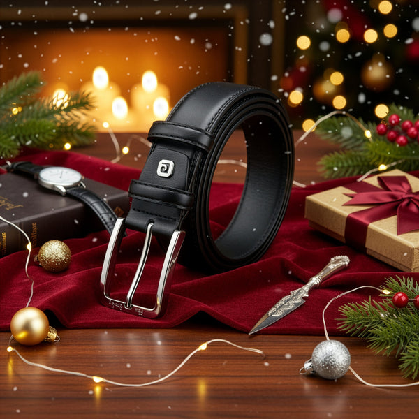 Vyriška piniginė ir diržas Pierre Cardin dėžutėje, juoda, natūrali oda