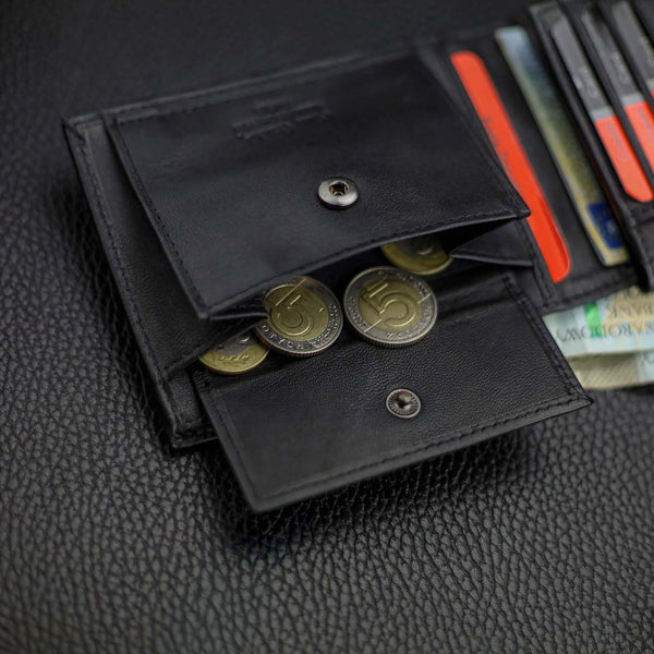 Vyriška piniginė ir diržas Pierre Cardin dėžutėje, juoda, natūrali oda