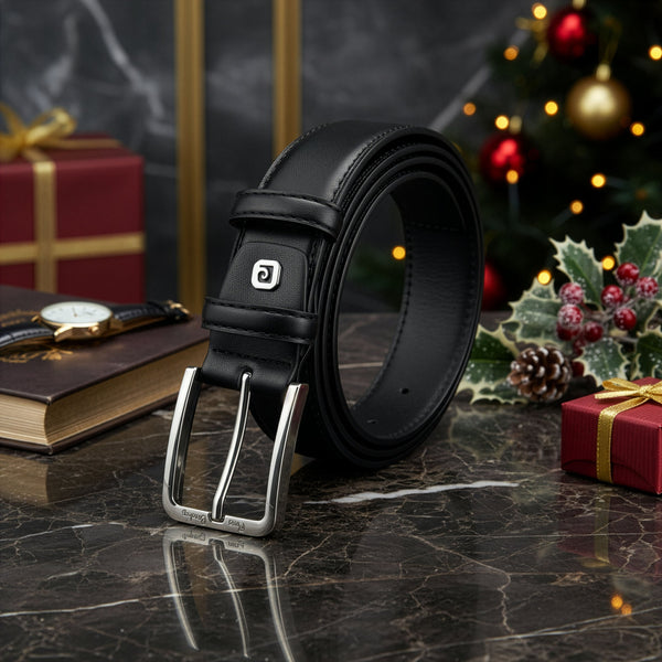 Vyriška piniginė ir diržas Pierre Cardin dėžutėje, juoda, natūrali oda